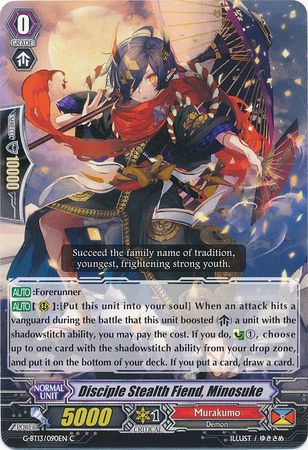 Disciple Stealth Fiend Minosuke G BT13 090EN Common C Disciple Stealth Fiend Minosuke G BT13 090EN Common C