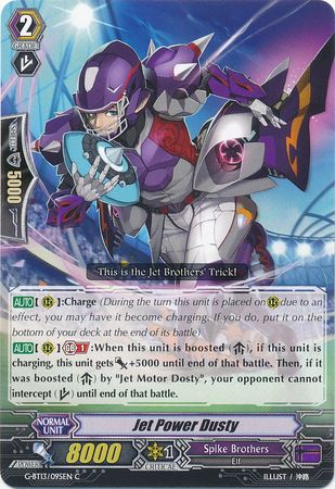 Jet Power Dusty G BT13 095EN Common C G Booster Set 13 Ultimate Stride Singles Jet Power Dusty G BT13 095EN Common C G Booster Set 13 Ultimate Stride Singles