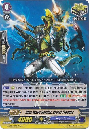 Blue Wave Soldier Brutal Trooper G BT13 108EN Common C Blue Wave Soldier Brutal Trooper G BT13 108EN Common C