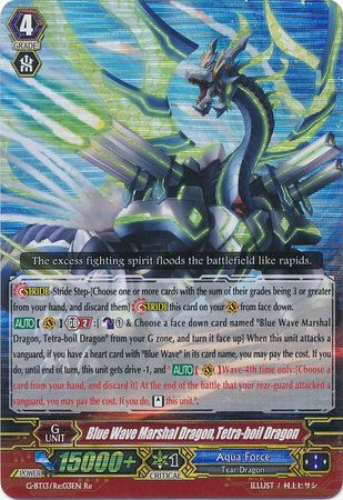 Blue Wave Marshal Dragon Tetra boil Dragon G BT13 Re 03EN Triple Rare RRR Blue Wave Marshal Dragon Tetra boil Dragon G BT13 Re 03EN Triple Rare RRR