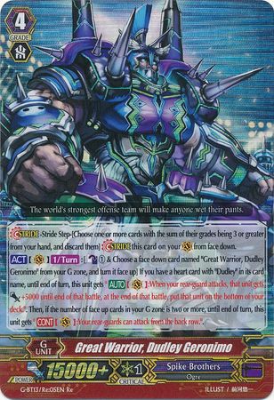 Great Warrior Dudley Geronimo G BT13 Re 05EN Triple Rare RRR Great Warrior Dudley Geronimo G BT13 Re 05EN Triple Rare RRR