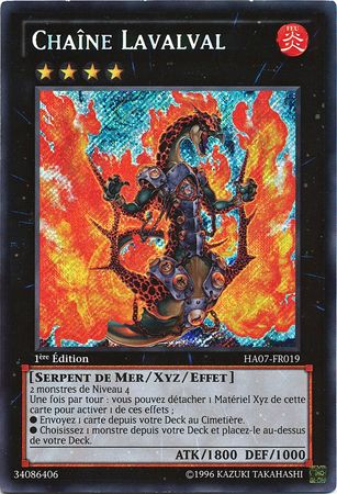 Chaine Lavalval HA07 FR019 Secret Rare 1st Edition French Yugioh Cards Chaine Lavalval HA07 FR019 Secret Rare 1st Edition French Yugioh Cards