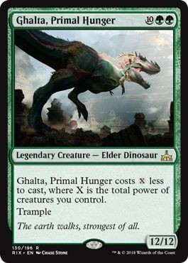 Ghalta Primal Hunger 130 196 Rivals of Ixalan Singles Ghalta Primal Hunger 130 196 Rivals of Ixalan Singles