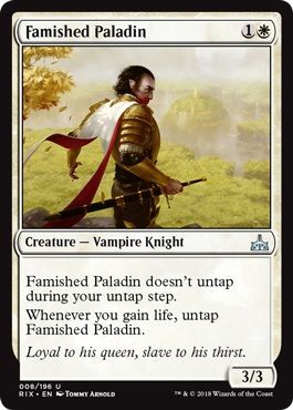 Famished Paladin 008 196 Rivals of Ixalan Singles Famished Paladin 008 196 Rivals of Ixalan Singles