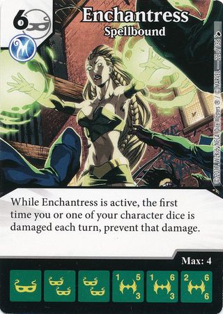 1x #102 Enchantress Fatal Attraction The Mighty Thor Dice Masters 