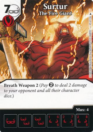Surtur The Fire Giant 45 136 Common Marvel Dice Masters The Mighty Thor Singles Surtur The Fire Giant 45 136 Common Marvel Dice Masters The Mighty Thor Singles