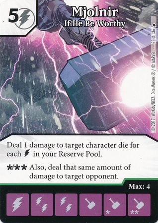 Mjolnir If He Be Worthy 75 136 Uncommon Marvel Dice Masters The Mighty Thor Singles Mjolnir If He Be Worthy 75 136 Uncommon Marvel Dice Masters The Mighty Thor Singles