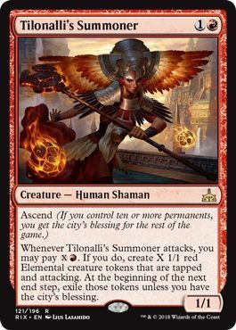 Tilonalli s Summoner 121 196 Rivals of Ixalan Singles Tilonalli s Summoner 121 196 Rivals of Ixalan Singles
