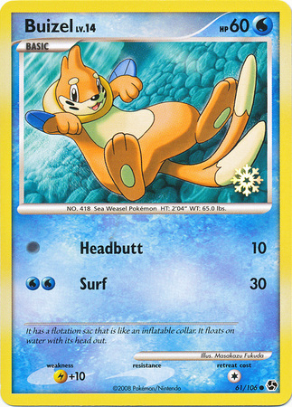 Buizel 61 106 Pokemon Countdown Calendar Promo Buizel 61 106 Pokemon Countdown Calendar Promo
