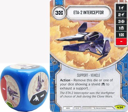 ETA 2 Interceptor 34 Rare Includes Premium Die Star Wars Destiny Legacies Singles ETA 2 Interceptor 34 Rare Includes Premium Die Star Wars Destiny Legacies Singles