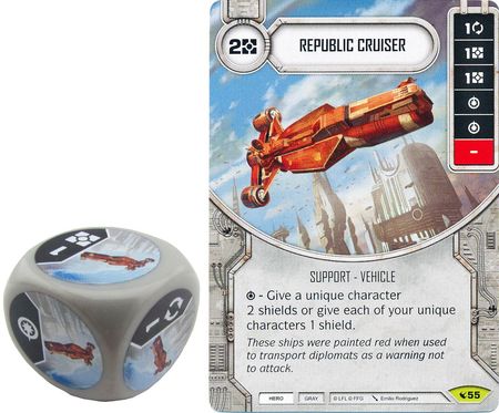 Republic Cruiser 55 Rare Includes Premium Die Star Wars Destiny Legacies Singles Republic Cruiser 55 Rare Includes Premium Die Star Wars Destiny Legacies Singles