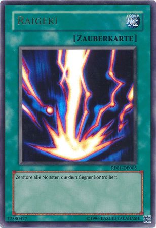 Raigeki RP01 DE005 Ultra Rare German Yugioh Cards Raigeki RP01 DE005 Ultra Rare German Yugioh Cards