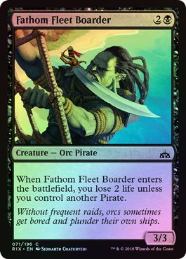 Fathom Fleet Boarder 071 196 Foil Rivals of Ixalan Foil Singles Fathom Fleet Boarder 071 196 Foil Rivals of Ixalan Foil Singles