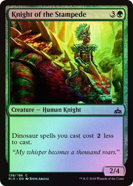 Knight of the Stampede 138 196 Foil Rivals of Ixalan Foil Singles Knight of the Stampede 138 196 Foil Rivals of Ixalan Foil Singles