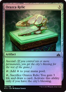 Orazca Relic 181 196 Foil Orazca Relic 181 196 Foil