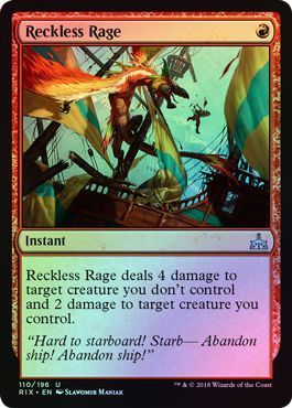 Reckless Rage 110 196 Foil Rivals of Ixalan Foil Singles Reckless Rage 110 196 Foil Rivals of Ixalan Foil Singles