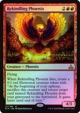 Rekindling Phoenix Foil 111 196 Rivals of Ixalan Foil Singles Rekindling Phoenix Foil 111 196 Rivals of Ixalan Foil Singles