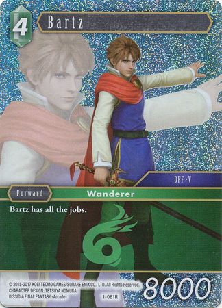 Final Fantasy BARTZ card (foil card) 2018 World Champion