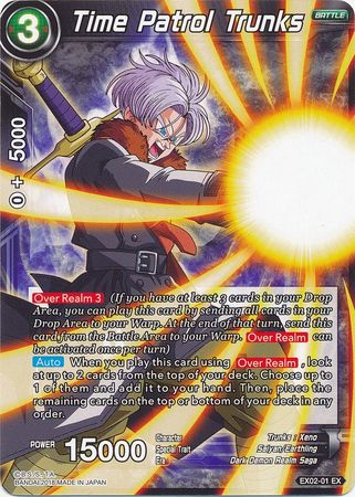 Time Patrol Trunks EX02 01 Expansion Rare DBS Expansion Set 2 Dark Demon s Villains EX02 Time Patrol Trunks EX02 01 Expansion Rare DBS Expansion Set 2 Dark Demon s Villains EX02