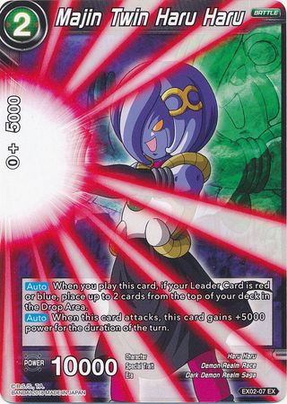 Majin Twin Haru Haru EX02 07 Expansion Rare DBS Expansion Set 2 Dark Demon s Villains EX02 Majin Twin Haru Haru EX02 07 Expansion Rare DBS Expansion Set 2 Dark Demon s Villains EX02