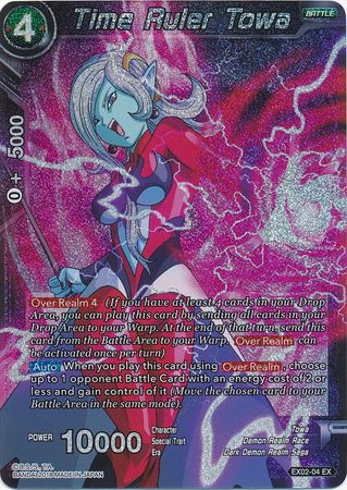 Time Ruler Towa EX02 04 Foil Expansion Rare DBS Expansion Set 2 Dark Demon s Villains EX02 Time Ruler Towa EX02 04 Foil Expansion Rare DBS Expansion Set 2 Dark Demon s Villains EX02
