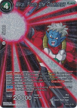 Mira From the Darkness EX02 05 Foil Expansion Rare DBS Expansion Set 2 Dark Demon s Villains EX02 Mira From the Darkness EX02 05 Foil Expansion Rare DBS Expansion Set 2 Dark Demon s Villains EX02
