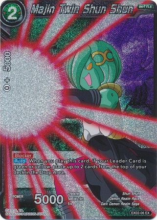 Majin Twin Shun Shun EX02 06 Foil Expansion Rare DBS Expansion Set 2 Dark Demon s Villains EX02 Majin Twin Shun Shun EX02 06 Foil Expansion Rare DBS Expansion Set 2 Dark Demon s Villains EX02