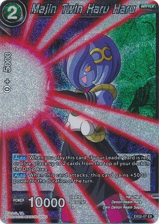 Majin Twin Haru Haru EX02 07 Foil Expansion Rare DBS Expansion Set 2 Dark Demon s Villains EX02 Majin Twin Haru Haru EX02 07 Foil Expansion Rare DBS Expansion Set 2 Dark Demon s Villains EX02