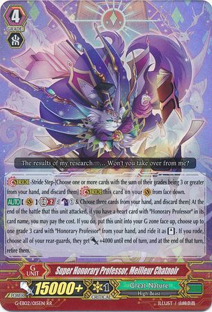Super Honorary Professor Meilleur Chatnoir G EB02 015EN Double Rare RR Super Honorary Professor Meilleur Chatnoir G EB02 015EN Double Rare RR