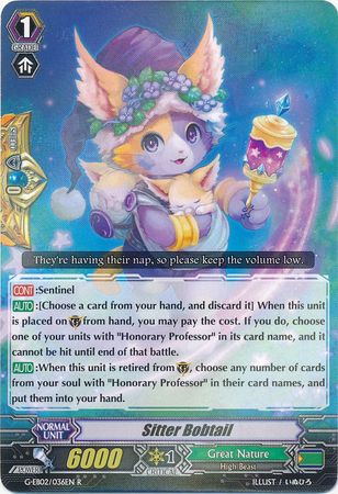 Sitter Bobtail G EB02 036EN Rare R G Extra Booster 2 The Awakening Zoo Singles Sitter Bobtail G EB02 036EN Rare R G Extra Booster 2 The Awakening Zoo Singles
