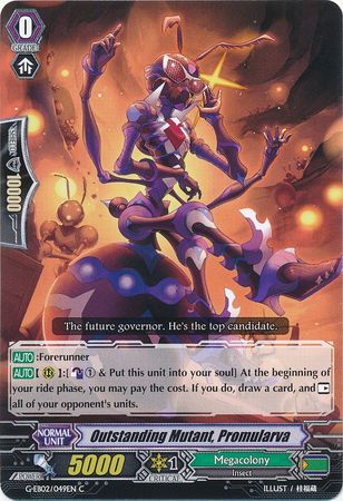 Outstanding Mutant Promularva G EB02 049EN Common C G Extra Booster 2 The Awakening Zoo Singles Outstanding Mutant Promularva G EB02 049EN Common C G Extra Booster 2 The Awakening Zoo Singles