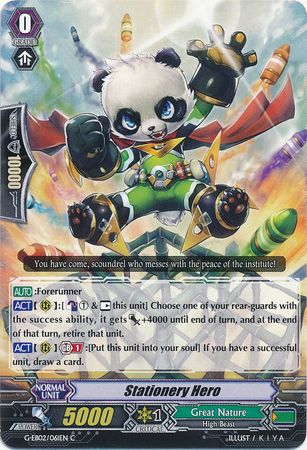 Stationery Hero G EB02 061EN Common C G Extra Booster 2 The Awakening Zoo Singles Stationery Hero G EB02 061EN Common C G Extra Booster 2 The Awakening Zoo Singles