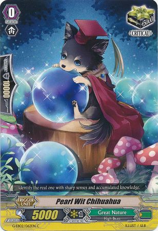 Pearl Wit Chihuahua G EB02 062EN Common C G Extra Booster 2 The Awakening Zoo Singles Pearl Wit Chihuahua G EB02 062EN Common C G Extra Booster 2 The Awakening Zoo Singles