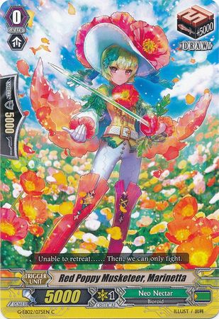 Red Poppy Musketeer Marinetta G EB02 075EN Common C G Extra Booster 2 The Awakening Zoo Singles Red Poppy Musketeer Marinetta G EB02 075EN Common C G Extra Booster 2 The Awakening Zoo Singles