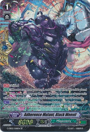 Adherence Mutant Black Weevil G EB02 S08EN Special Parallel SP G Extra Booster 2 The Awakening Zoo Singles Adherence Mutant Black Weevil G EB02 S08EN Special Parallel SP G Extra Booster 2 The Awakening Zoo Singles