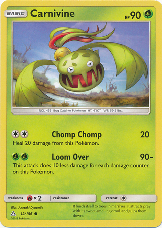 Carnivine 12 156 Common Sun Moon Ultra Prism Singles Carnivine 12 156 Common Sun Moon Ultra Prism Singles