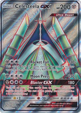 Pokemon SM-5 Ultra Prism Card: Celesteela GX - 144/156 - Full Art Ultr -  Recaptured LTD