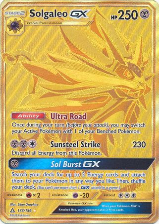 Should I send my Solgaleo GX - 173/156 gold card to get PSA graded? if so  what grade do you think it would be? : r/PokemonTCG