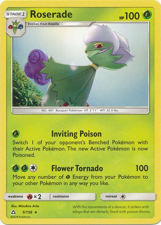 Roserade 5 156 Rare Sun Moon Ultra Prism Singles Roserade 5 156 Rare Sun Moon Ultra Prism Singles