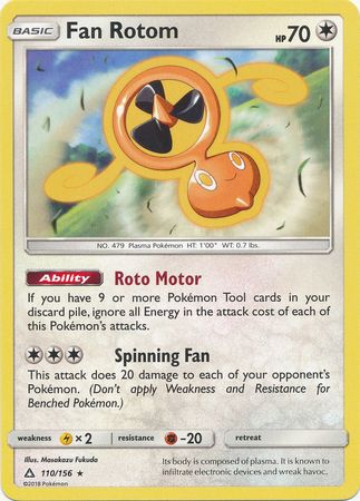 SM05-014 PARALLEL FOIL Mow Rotom Rare Pokemon Ultra Prism Card # 14