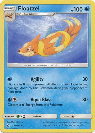 Floatzel 36 156 Uncommon Sun Moon Ultra Prism Singles Floatzel 36 156 Uncommon Sun Moon Ultra Prism Singles