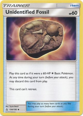 Unidentified Fossil 134 156 Uncommon Sun Moon Ultra Prism Singles Unidentified Fossil 134 156 Uncommon Sun Moon Ultra Prism Singles