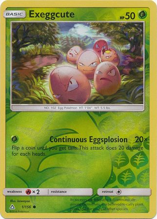 Exeggcute 1 156 Common Reverse Holo Sun Moon Ultra Prism Reverse Holo Singles Exeggcute 1 156 Common Reverse Holo Sun Moon Ultra Prism Reverse Holo Singles