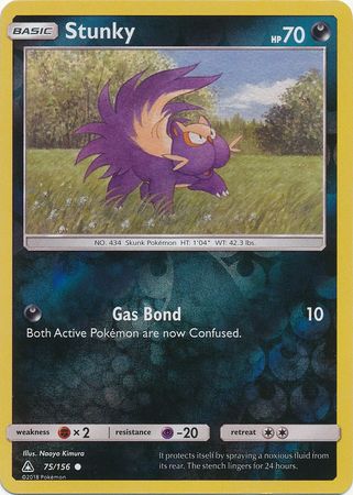Stunky 75 156 Common Reverse Holo Sun Moon Ultra Prism Reverse Holo Singles Stunky 75 156 Common Reverse Holo Sun Moon Ultra Prism Reverse Holo Singles