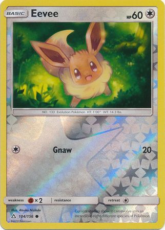 Pokemon Eevee Platinum Reverse Holo 62/100 Burger King Values - MAVIN