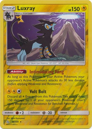 Luxray 48 156 Holo Rare Reverse Holo Sun Moon Ultra Prism Reverse Holo Singles Luxray 48 156 Holo Rare Reverse Holo Sun Moon Ultra Prism Reverse Holo Singles