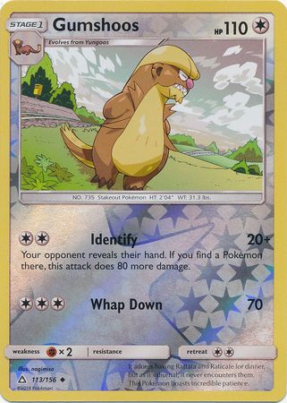 Gumshoos 113 156 Uncommon Reverse Holo Gumshoos 113 156 Uncommon Reverse Holo