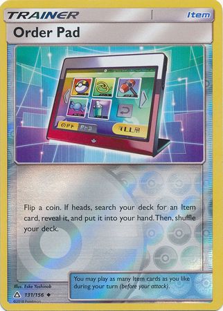 Order Pad 131 156 Uncommon Reverse Holo Sun Moon Ultra Prism Reverse Holo Singles Order Pad 131 156 Uncommon Reverse Holo Sun Moon Ultra Prism Reverse Holo Singles