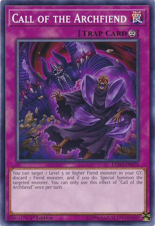 Call of the Archfiend EXFO EN075 Common 1st Edition Call of the Archfiend EXFO EN075 Common 1st Edition
