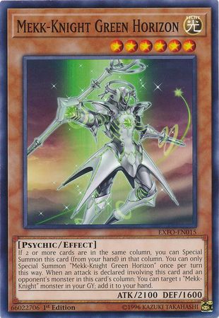 Mekk Knight Green Horizon EXFO EN015 Common 1st Edition Mekk Knight Green Horizon EXFO EN015 Common 1st Edition